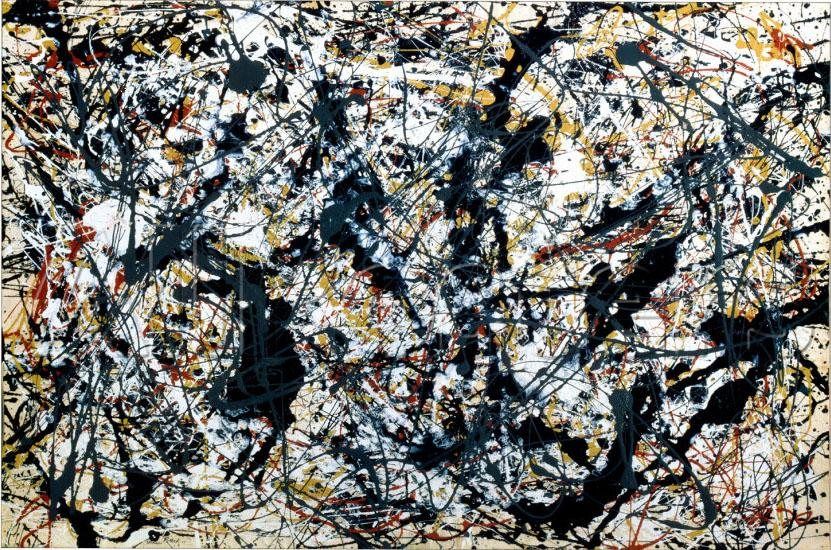 Jackson Pollock Silver On Black